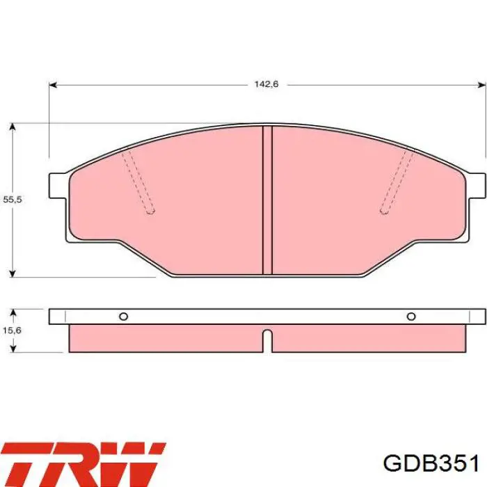 Передние тормозные колодки GDB351 TRW