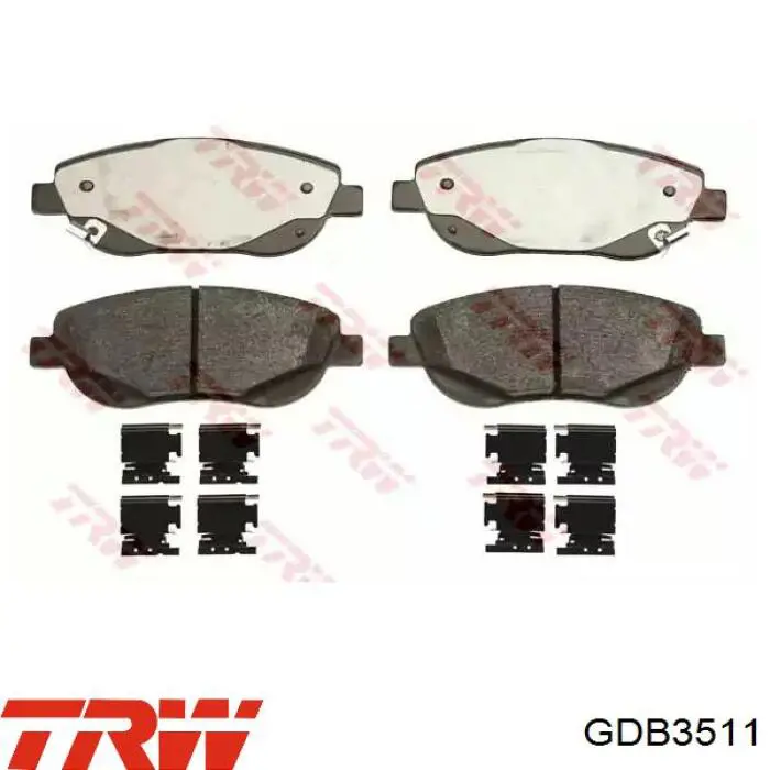 GDB3511 TRW колодки тормозные передние дисковые