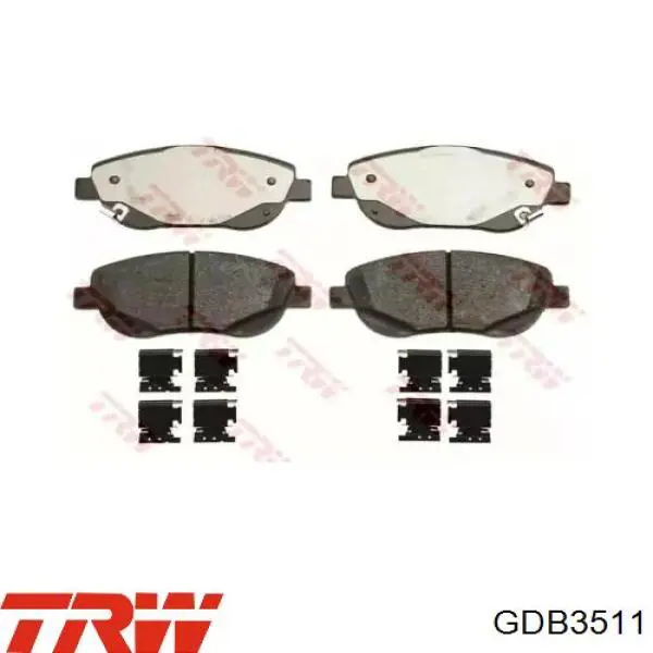 GDB3511 TRW Колодки передние