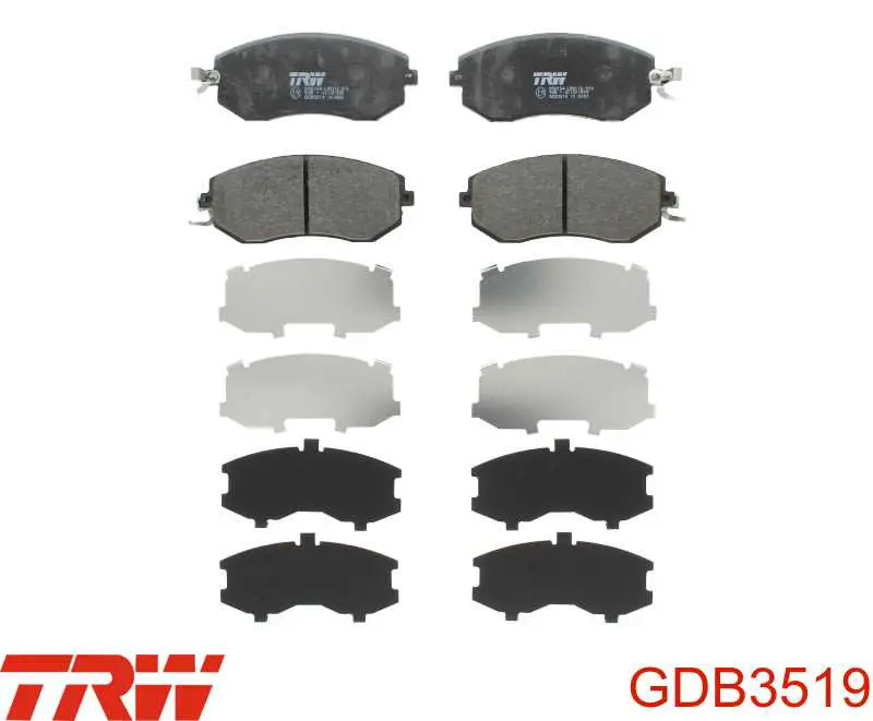 GDB3519 TRW колодки тормозные передние дисковые