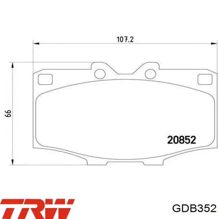 Колодки TRW GDB352 цена, от 17.93 USD