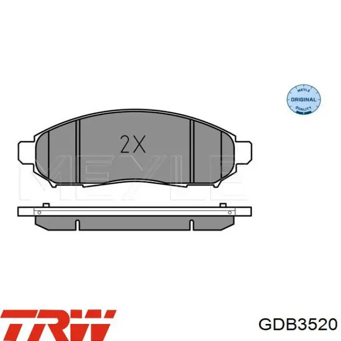 Передние тормозные колодки GDB3520 TRW