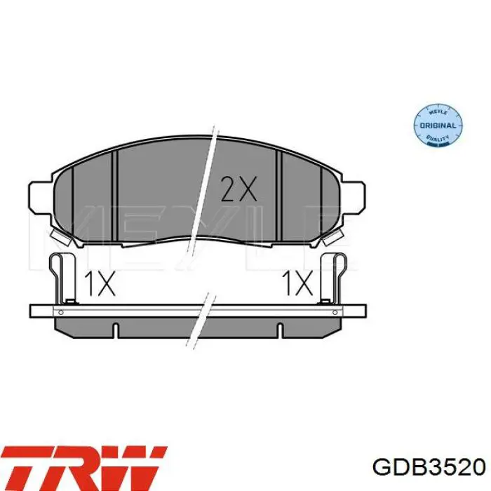 Колодки TRW GDB3520 цена, от 22.73 USD