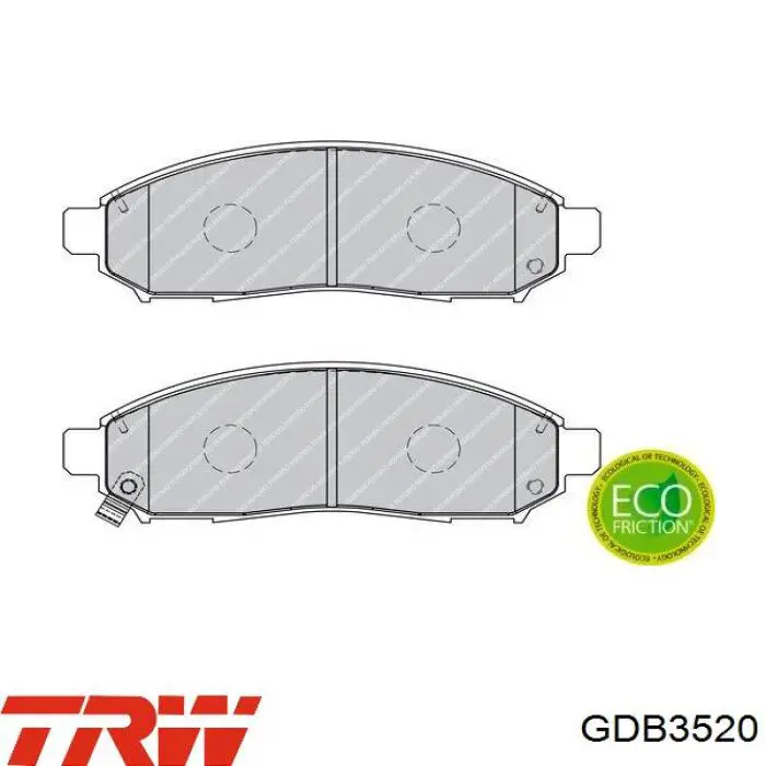 Купить GDB3520 TRW Колодки тормозные