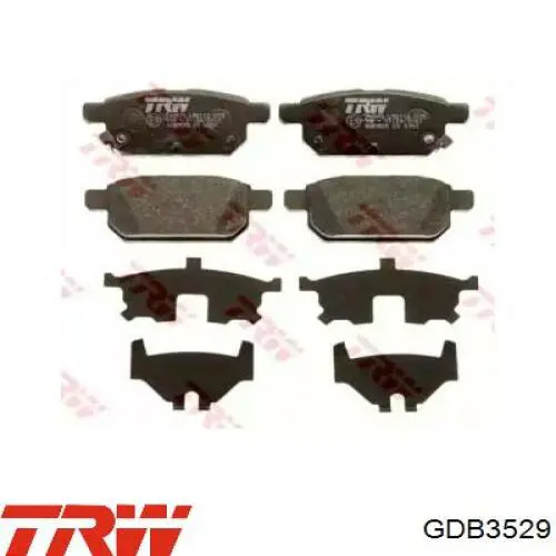 GDB3529 TRW Колодки тормозные дисковые комплект