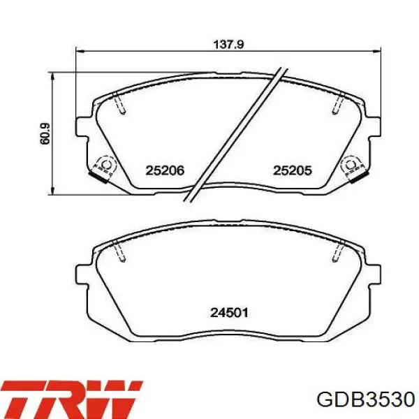 Тормозные колодки TRW GDB3530