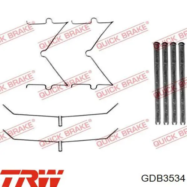 Передние тормозные колодки GDB3534 TRW