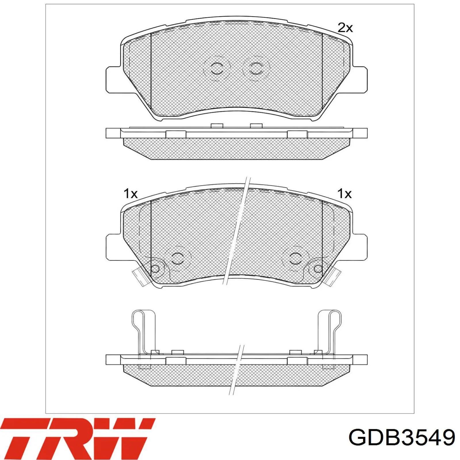 Передние тормозные колодки GDB3549 TRW
