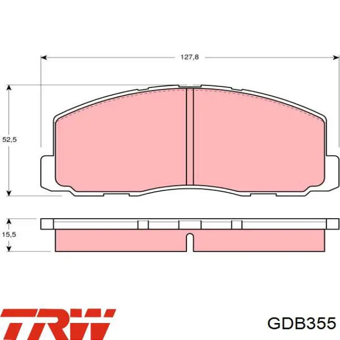 Передние тормозные колодки GDB355 TRW