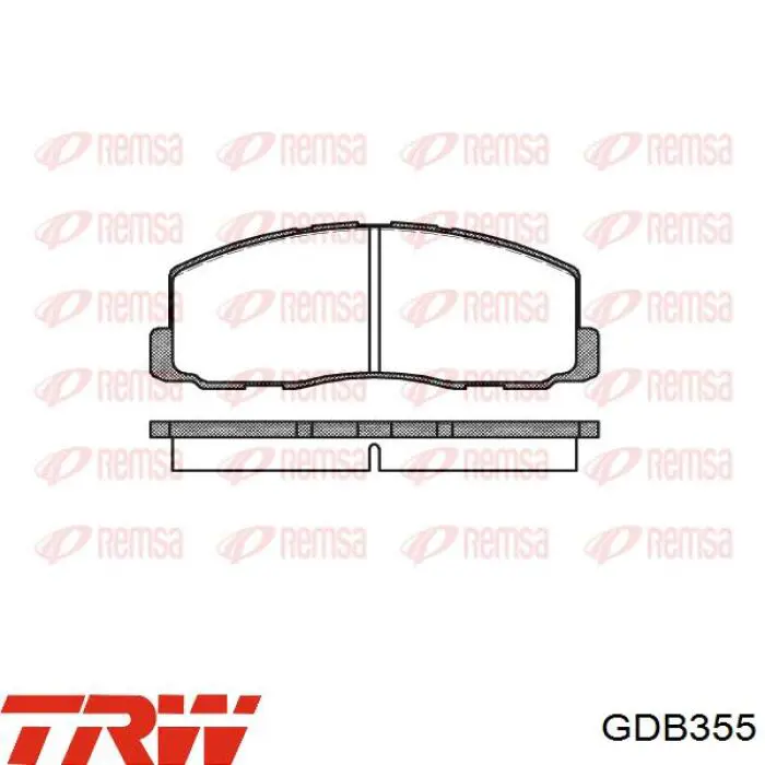 Pastillas de freno delanteras GDB355 TRW