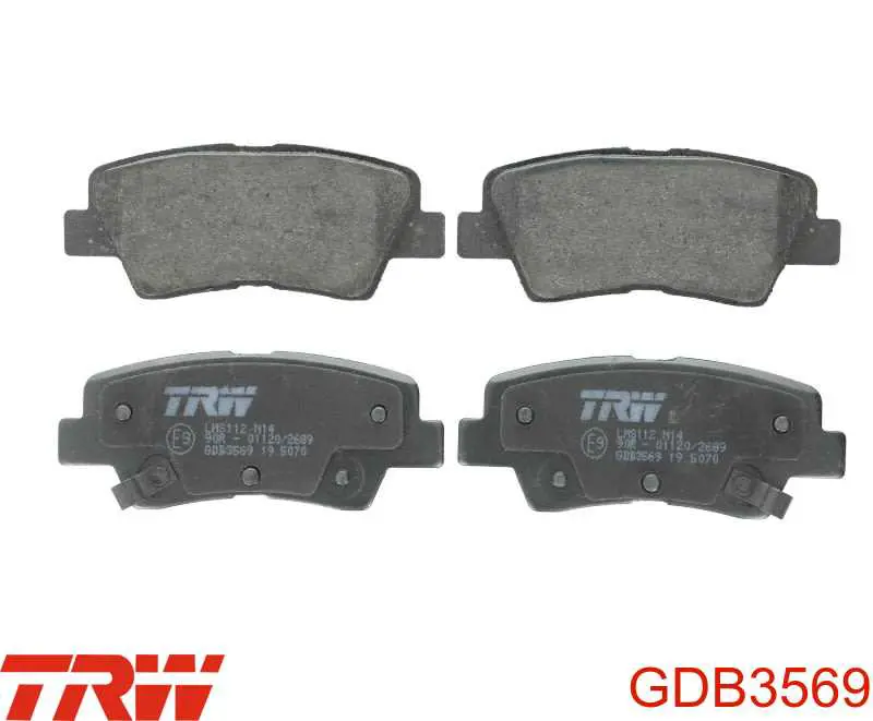 GDB3569 TRW задние тормозные колодки