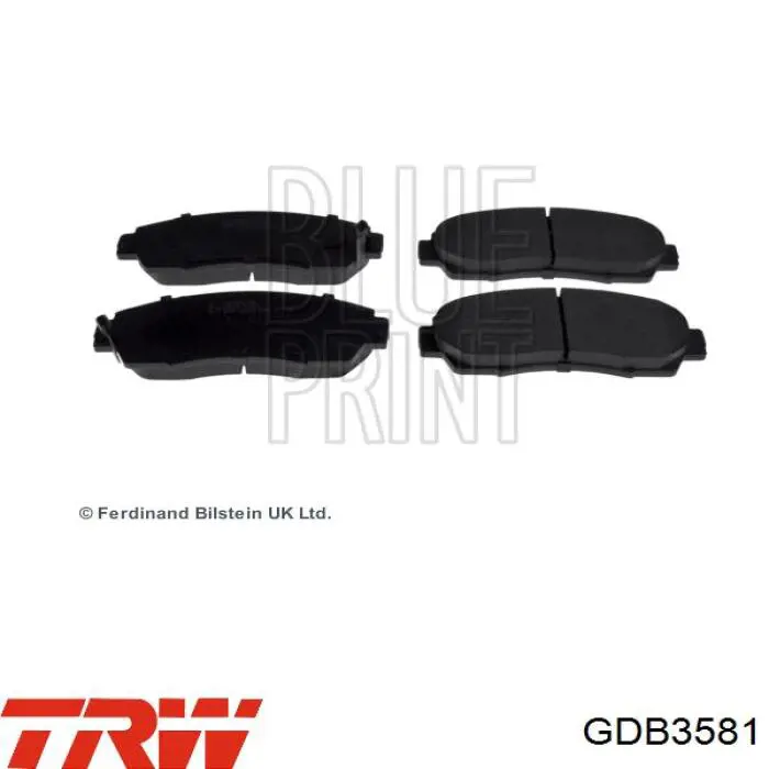 Купить GDB3581 TRW Колодки тормозные