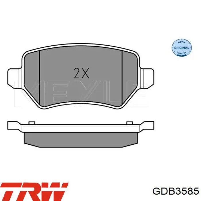 Купить GDB3585 TRW Колодки тормозные задние, дисковые