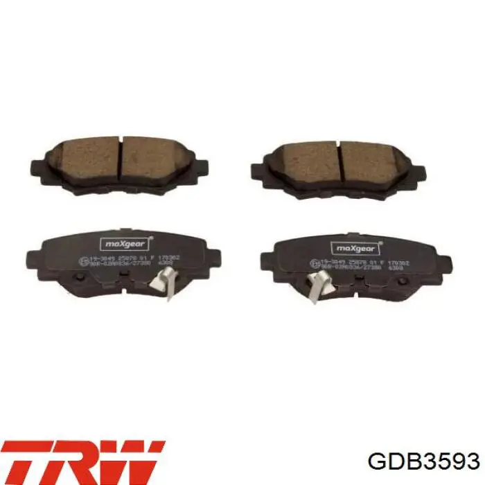 Задние тормозные колодки GDB3593 TRW