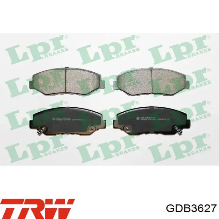 Купить GDB3627 TRW Колодки тормозные