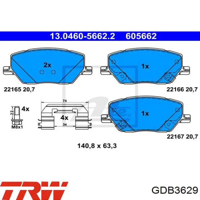 Купить B111421 Denckermann Колодки тормозные