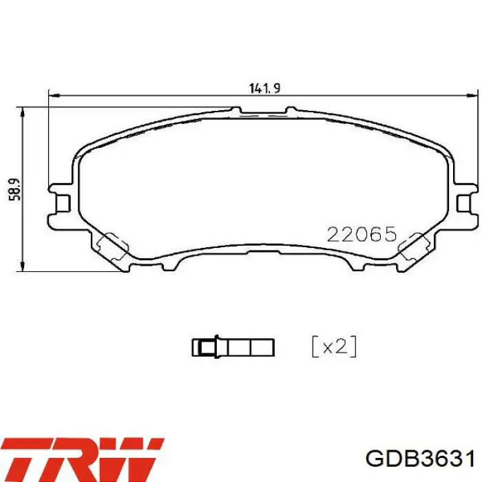 Купить GDB3631 TRW Колодки тормозные