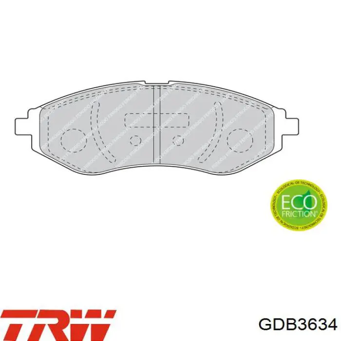 Передние тормозные колодки GDB3634 TRW