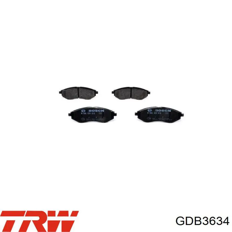 Купить GDB3634 TRW Колодки тормозные
