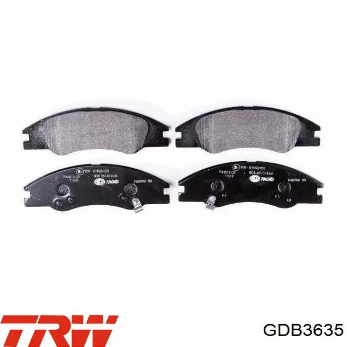 Купить GDB3635 TRW Колодки тормозные
