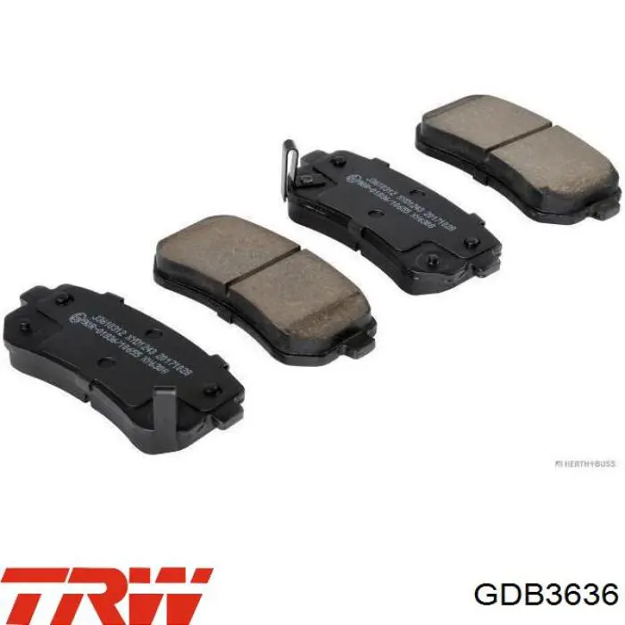 Купить GDB3636 TRW Колодки тормозные задние, дисковые
