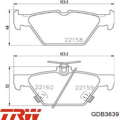 Compre B111547 Denckermann Sapatas do freio traseiras de disco