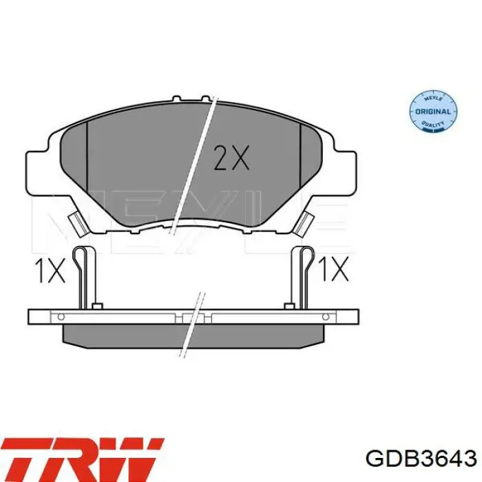 Колодки TRW GDB3643 цена, от 39.59 USD