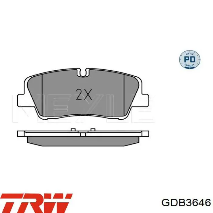 Купить GDB3646 TRW Колодки тормозные задние, дисковые