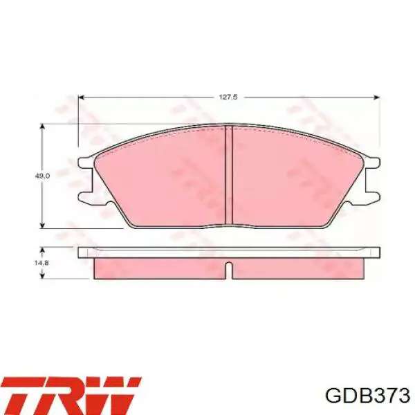 Передние тормозные колодки GDB373 TRW