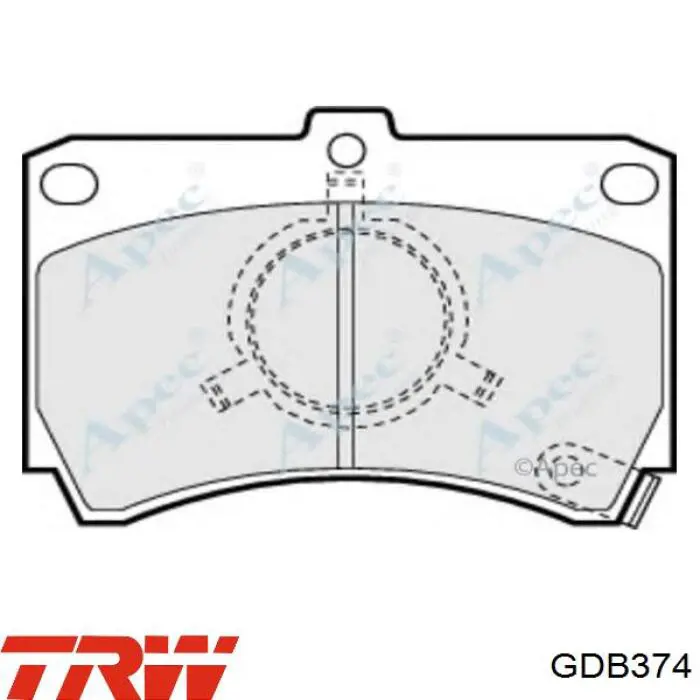 Передние тормозные колодки GDB374 TRW