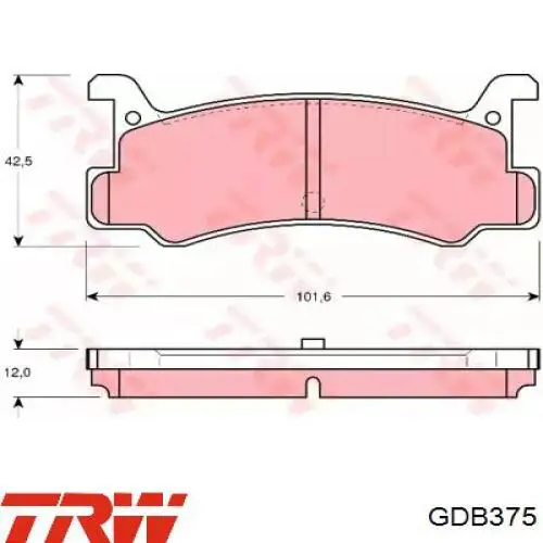 Колодки дисковые  TRW GDB375 цена, от 20.31 USD