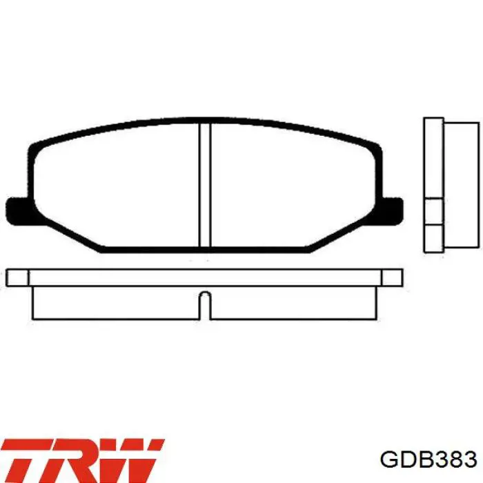 GDB383 TRW Колодки передние