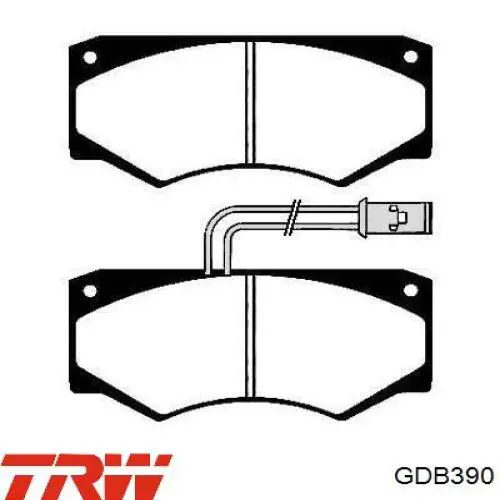 Передние тормозные колодки GDB390 TRW