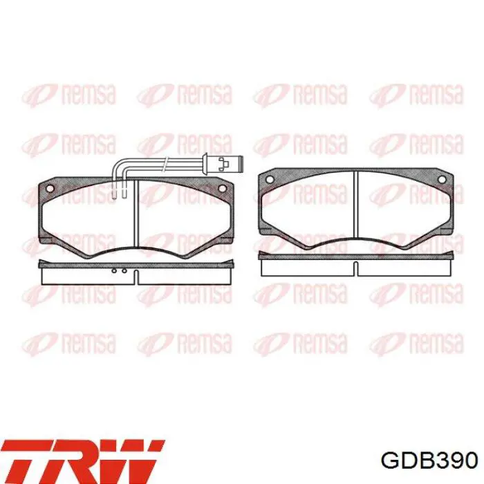 Купить GDB390 TRW Колодки тормозные