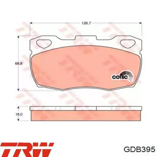 Тормозные колодки TRW GDB395