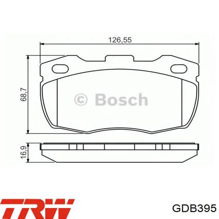 Передние тормозные колодки GDB395 TRW