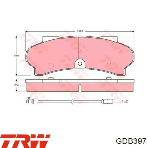 D499E Dafmi колодки тормозные передние дисковые