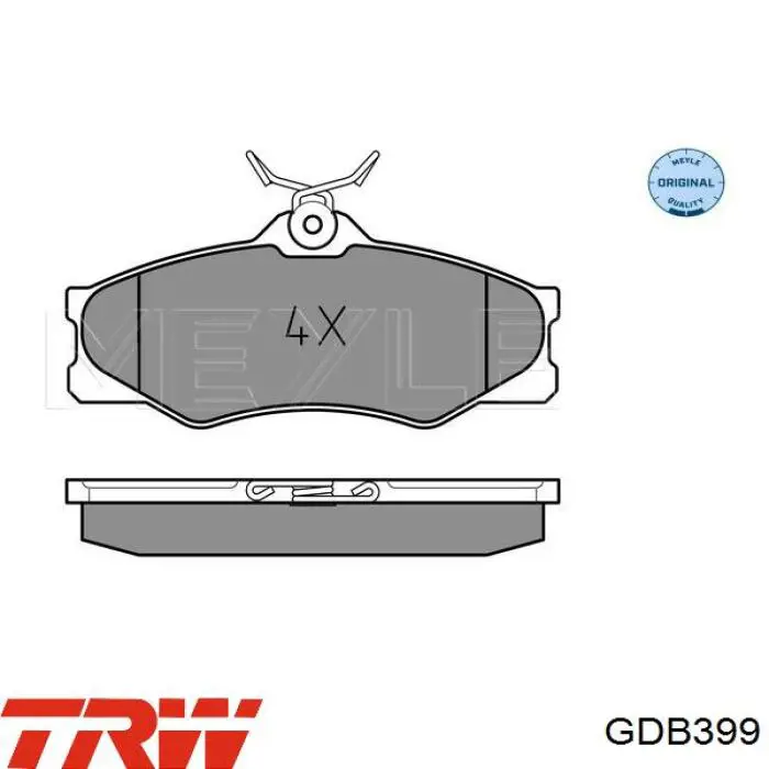 Передние тормозные колодки GDB399 TRW