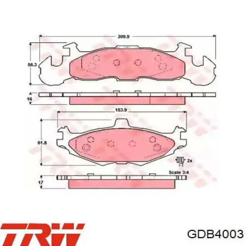 ZX219 Wagner Колодки передние