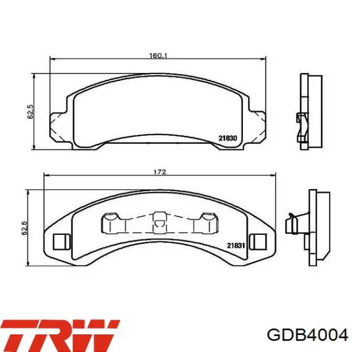 Передние тормозные колодки MX652 Wagner