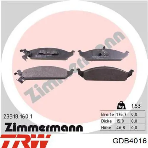 Купить 4874548 Chrysler Колодки тормозные