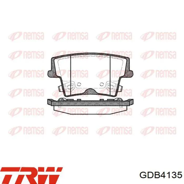 Задние дисковые колодки TRW GDB4135