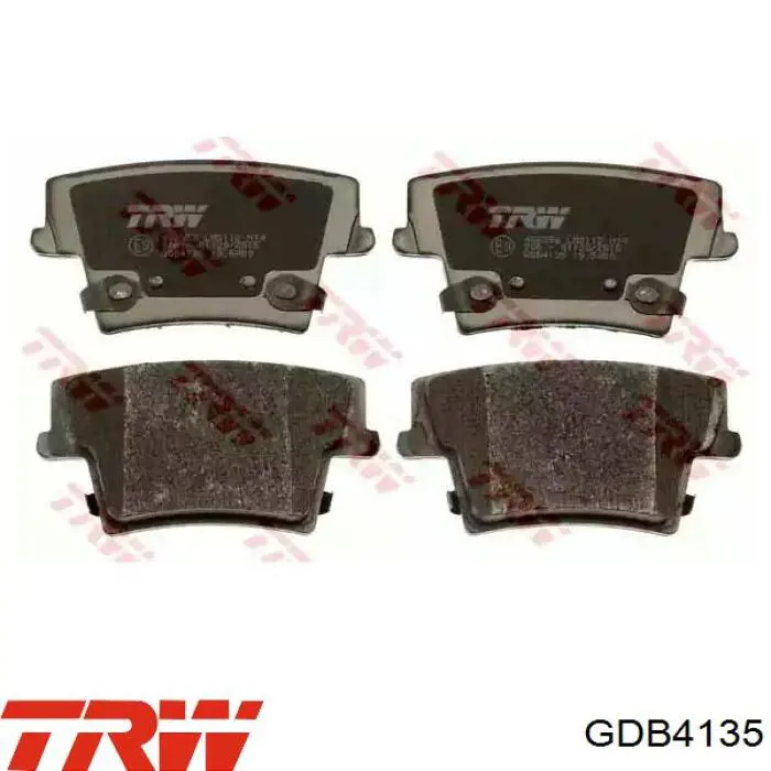 GDB4135 TRW задние тормозные колодки