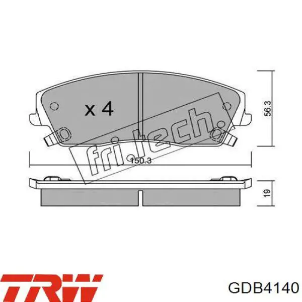 Передние тормозные колодки 37609 ABS