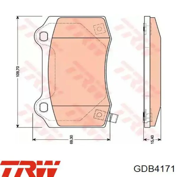 GDB4171 TRW колодки тормозные задние дисковые