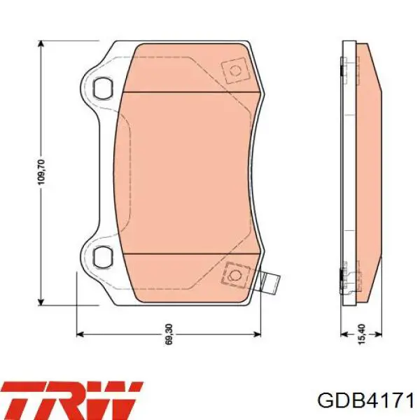 Pastillas de freno traseras GDB4171 TRW