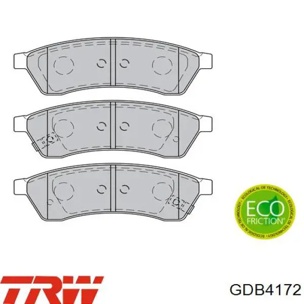 Задние тормозные колодки GDB4172 TRW