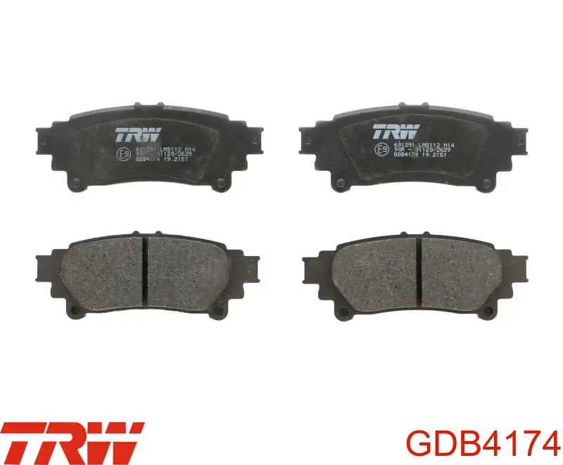 Купить GDB4174 TRW Колодки тормозные задние, дисковые