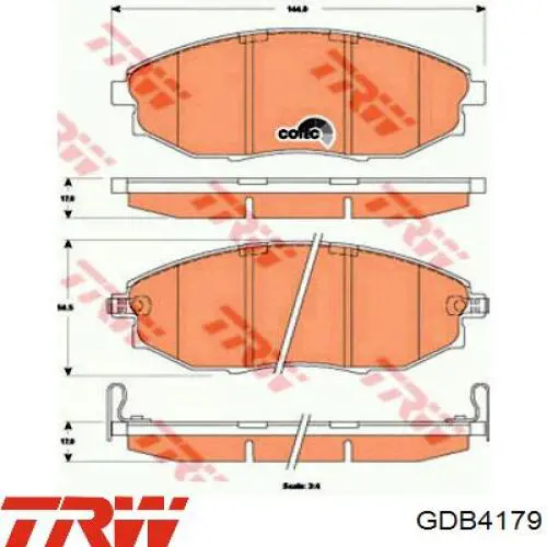 Колодки TRW GDB4179 цена, от 38.25 USD