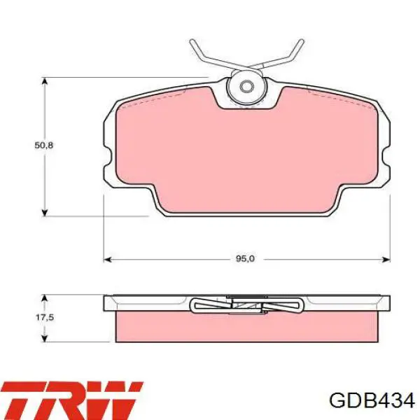 GDB434 TRW колодки тормозные передние дисковые